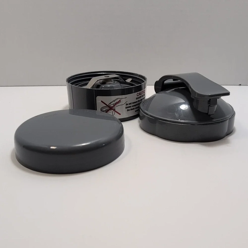Nutribullet‎ 600 900 Pro 900W Flat Mill Blade w/ Gasket & 2 Lids